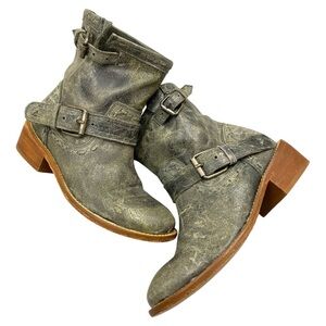 Musse & Cloud Anzel Distressed Boot Size 7 Leather Rugged Disheveled Aesthetic